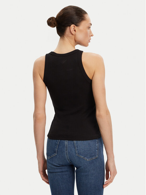 Calvin Klein Jeans Calvin Klein Jeans Top Monologo J20J225301 Czarny Slim Fit