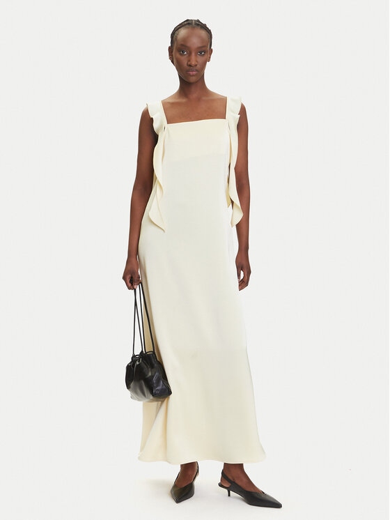 Vero Moda Vero Moda Sukienka koktajlowa Eloisa 10340914 Beżowy Slim Fit