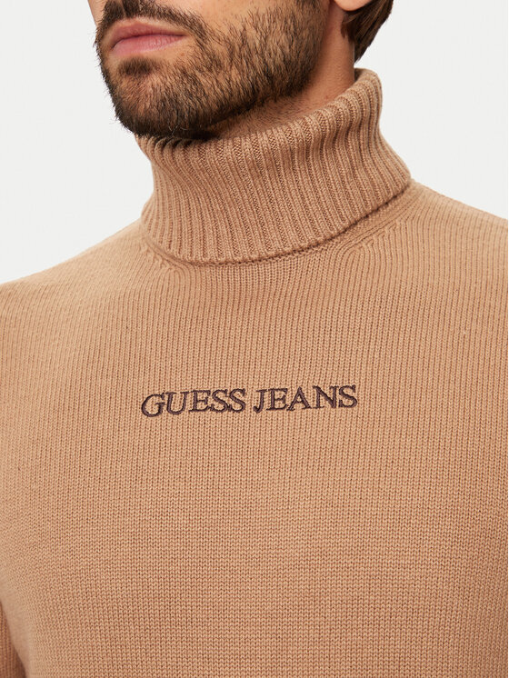 Guess Guess Krekls ar augstu apkakli M4BR35 Z3HN2 Bēšs Regular Fit