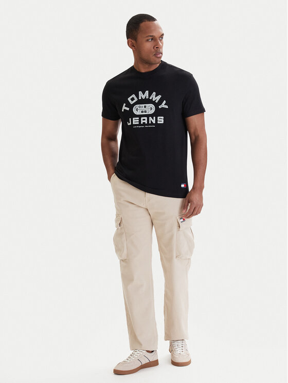 Tommy Jeans Tommy Jeans Marškinėliai DM0DM22551 Juoda Regular Fit