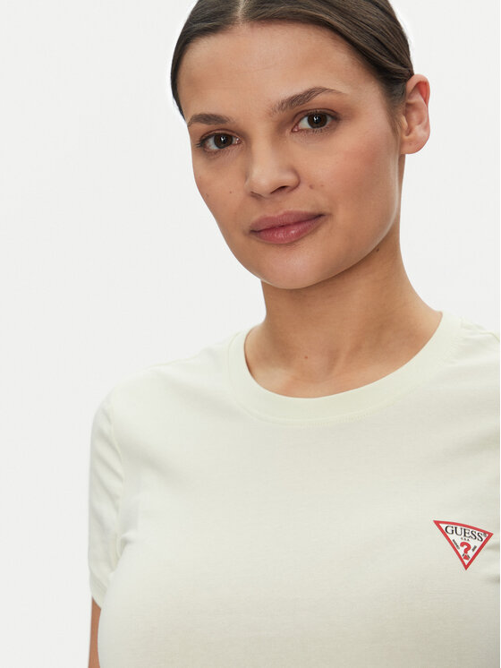 Guess Guess Marškinėliai W2YI44 J1314 Geltona Slim Fit