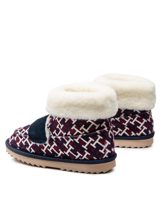 Tommy Hilfiger Tommy Hilfiger Kapcie Monogram FW0FW06717 Granatowy