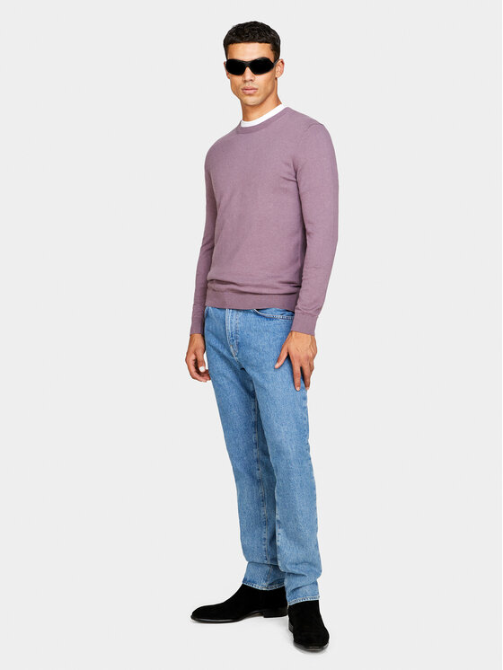 Sisley Sisley Пуловер 10F2S1C78 Виолетов Slim Fit