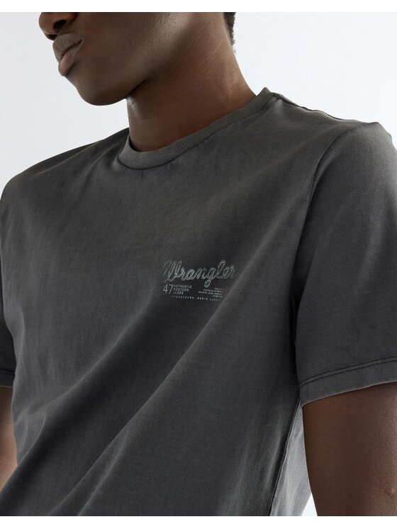 Wrangler Wrangler T-Shirt GRAPHIC TEE Czarny Regular Fit
