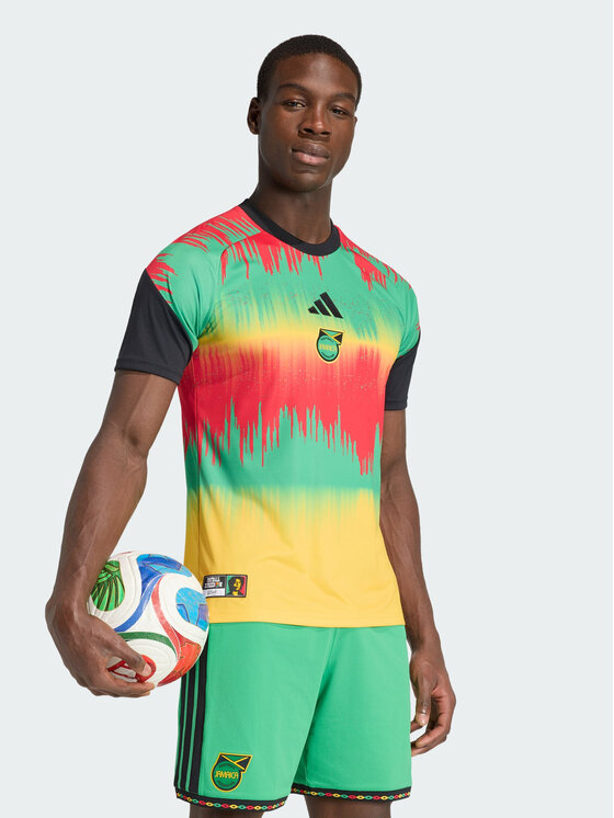 adidas adidas Koszulka techniczna Jamaica 26 x Bob Marley Home Pre Match Jersey Żółty Slim Fit