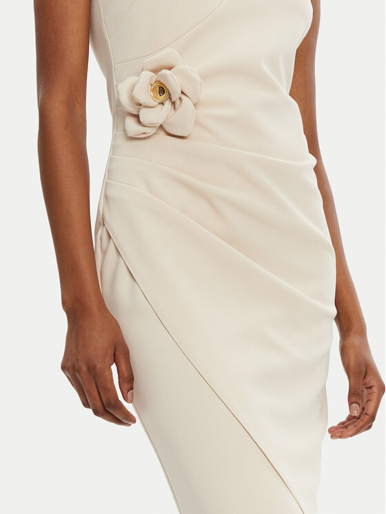 Rinascimento Rinascimento Rochie cocktail CFC0122878003 Bej Regular Fit