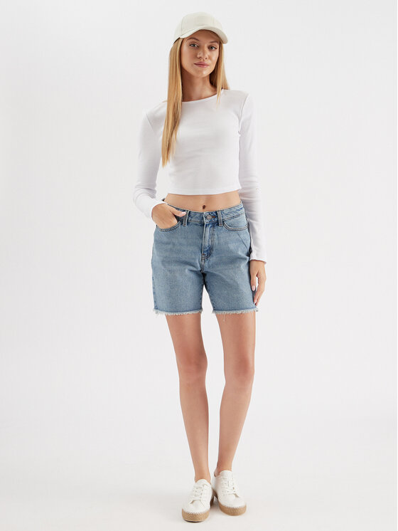 Noisy May Noisy May Majica Maya 27027280 Bijela Slim Fit