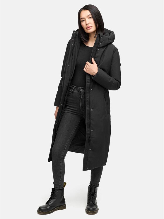 Navahoo Navahoo Kurtka zimowa Waldbummler Czarny Regular Fit