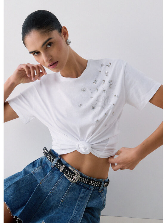 Liu Jo Liu Jo T-shirt WA6238JS923P9329 Bianco Regular Fit