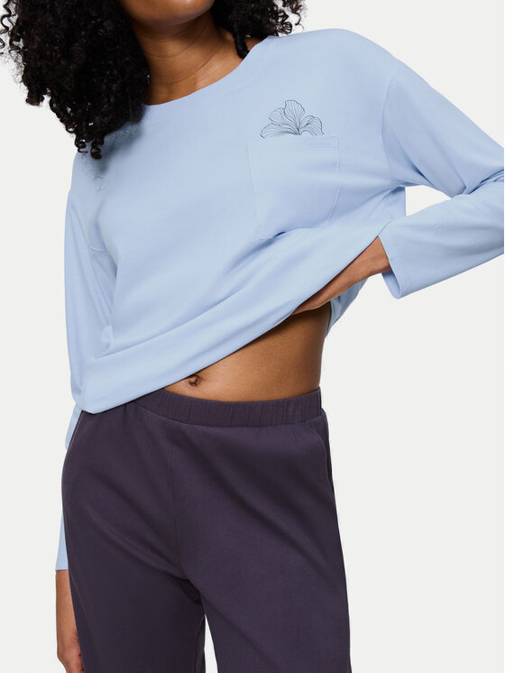 Triumph Triumph Pijama 10225065 Albastru celest Regular Fit