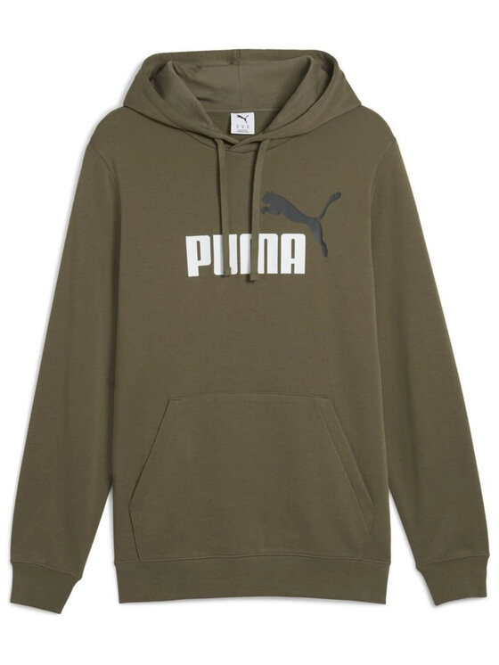 Puma Puma Bluza Ess 2 Color No- 1 Logo Hoodie Tr De 684712 Zielony Regular Fit