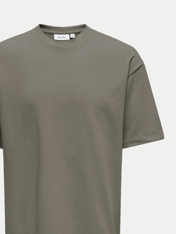 Only & Sons Only & Sons T-shirt Caspian 22031940 Siva Authentic Fit