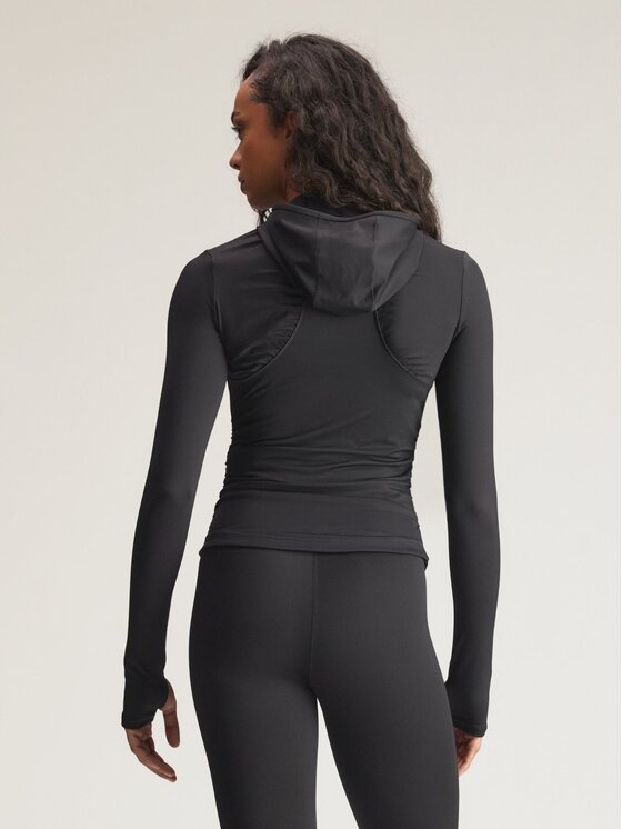 adidas by Stella McCartney adidas by Stella McCartney Koszulka techniczna by Stella McCartney Studio Ruched Czarny Slim Fit