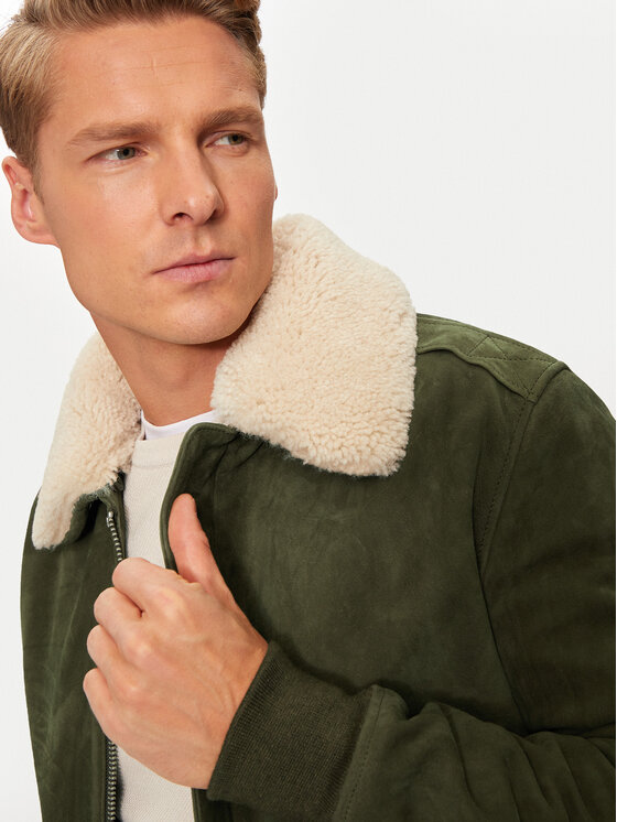 SCHOTT N.Y.C. SCHOTT N.Y.C. Bőrkabát LC2410S Zöld Regular Fit