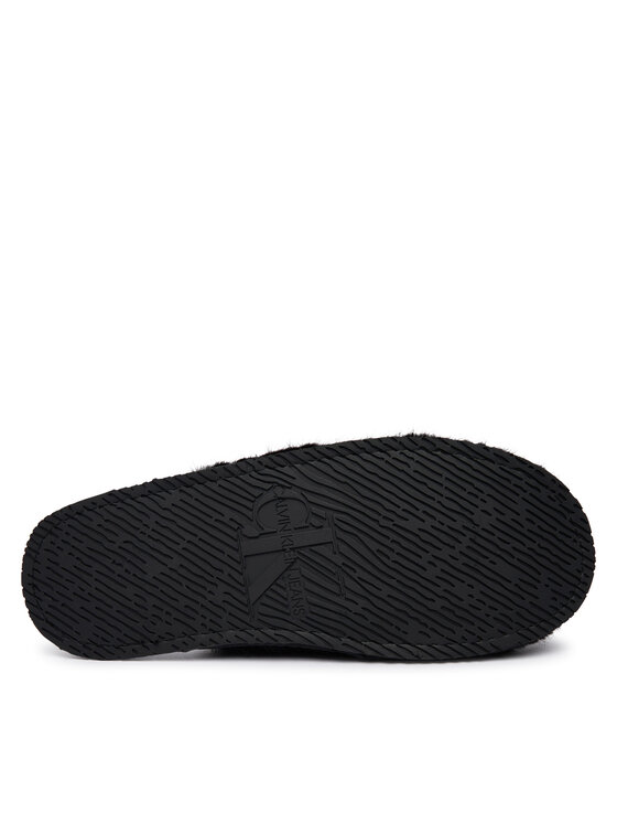 Calvin Klein Calvin Klein Kapcie Home Slipper Fur Aop HW0HW03218 Czarny