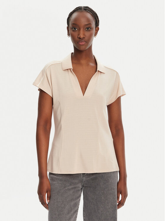 Liu Jo Sport Liu Jo Sport T-Shirt TA5183 J4883 Béžová Regular Fit