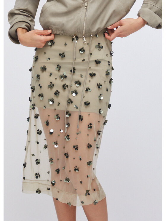 Liu Jo Liu Jo Gonna midi WA6258J3860P9240 Beige Regular Fit