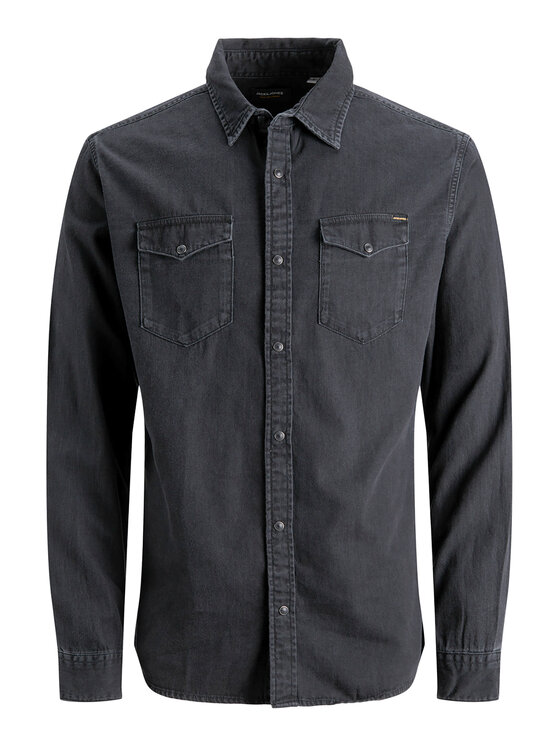 Jack & Jones Jack & Jones Ing Sheridan 12138115 Fekete Slim Fit