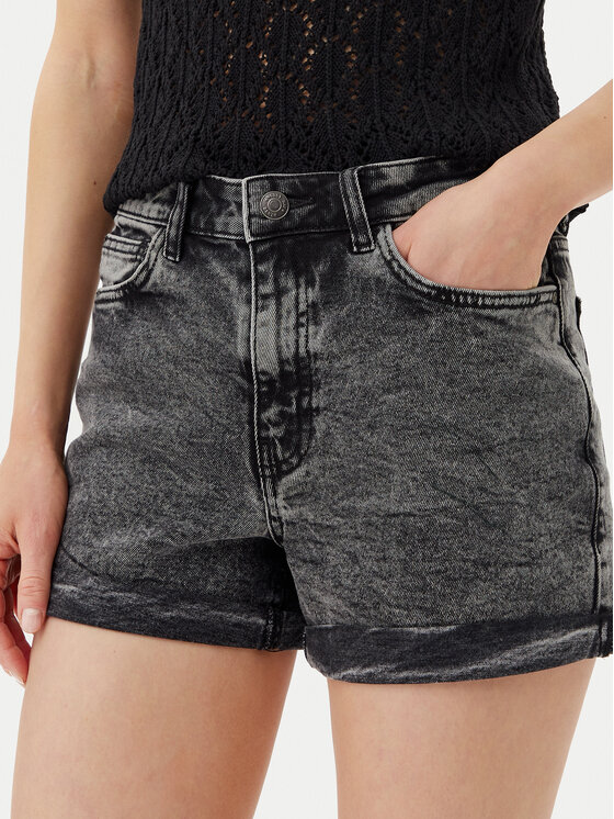 Noisy May Noisy May Pantaloni scurți de blugi Moni 27033697 Gri Slim Fit