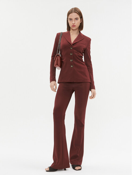 PINKO Pinko Marynarka Edvige 100259 A04I Bordowy Slim Fit
