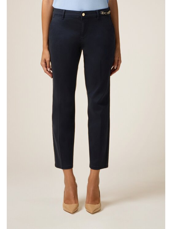 Oltre Oltre Pantaloni di tessuto P722R008636N034 Blu Regular Fit