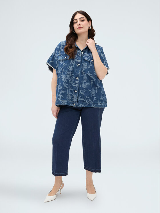 Fiorella Rubino Fiorella Rubino Camicia 5079E000127N034 Blu Boxy Fit