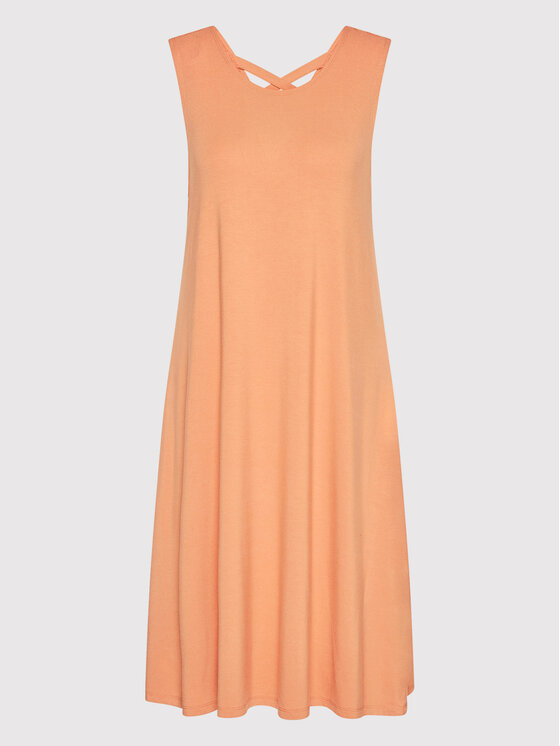 Tom Tailor Kleid für den Alltag 1032209 Orange Regular Fit