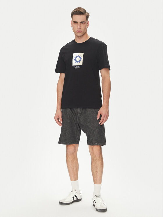 Jack & Jones Jack & Jones Szorty jeansowe Tony 12270251 Czarny Relaxed Fit