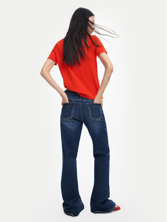 Desigual Desigual Тишърт Florencia 26SWTK07 Червен Regular Fit