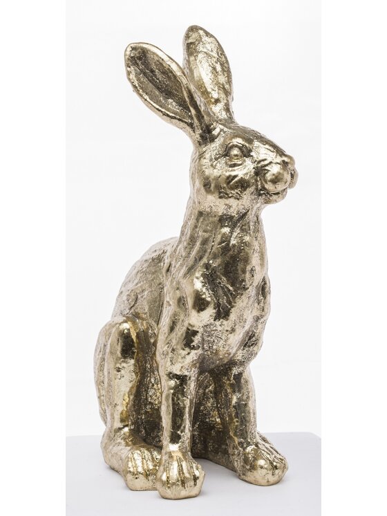 MIAhome MIAhome Figurka Dekoracja - siedzący złoty królik 27,5x11x14 cm TALA Złoty