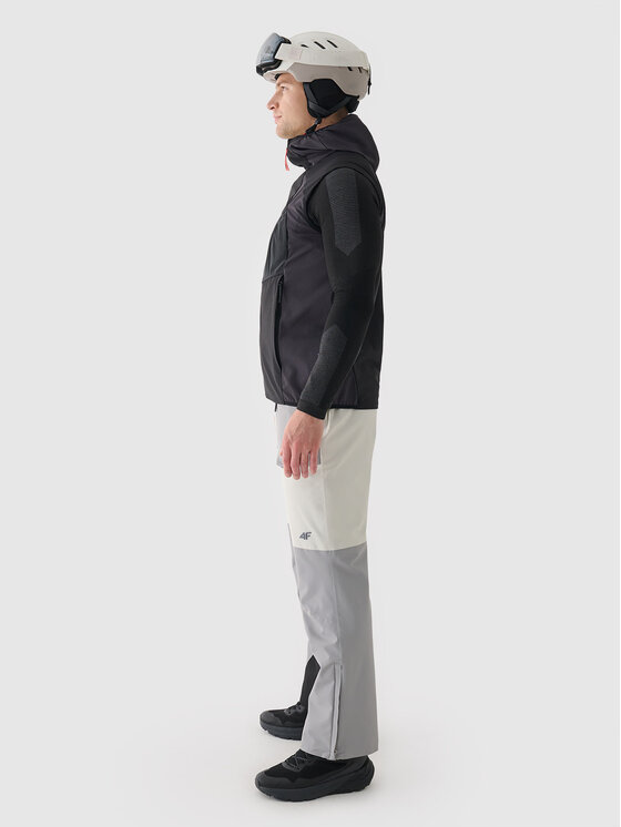 4F 4F Kamizelka FREEMAKE Czarny Regular Fit