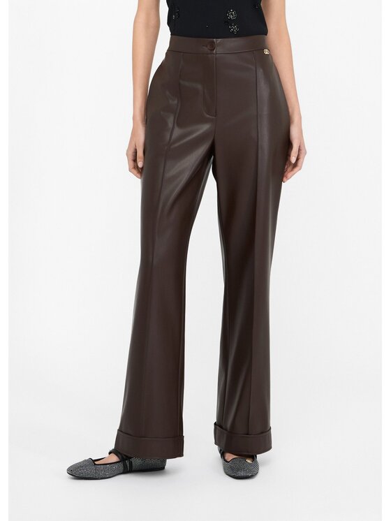 Liu Jo Liu Jo Pantaloni di tessuto MF5069E062490915 Marrone Regular Fit