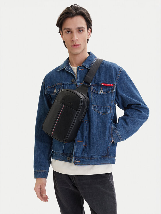 Tommy Hilfiger Geantă crossover Th Central Slingpack AM0AM14170 Negru