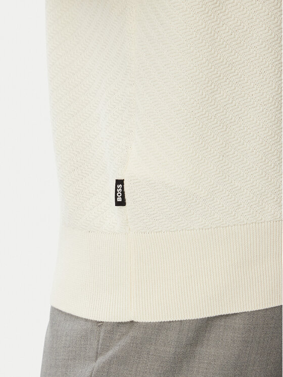 BOSS BOSS Pullover H-Lomarino 50565511 Creme Regular Fit