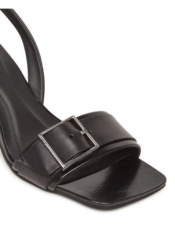Calvin Klein Calvin Klein Sandały Heel Sandal 70 W/Buckle - Lth HW0HW02456 Czarny