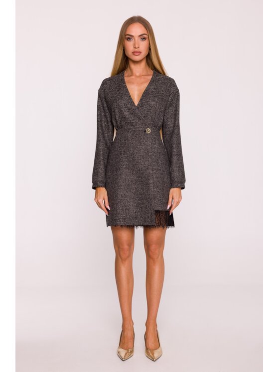 Made of Emotion Made of Emotion Sukienka wieczorowa M871 Czarny Modern Slim Fit