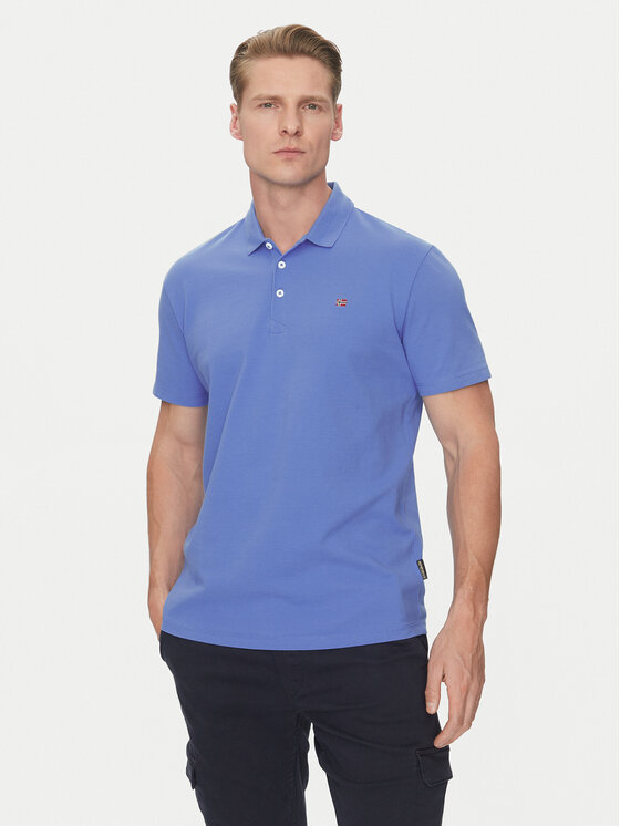 Napapijri Tricou polo Ealis NP0A4H8B Albastru Regular Fit