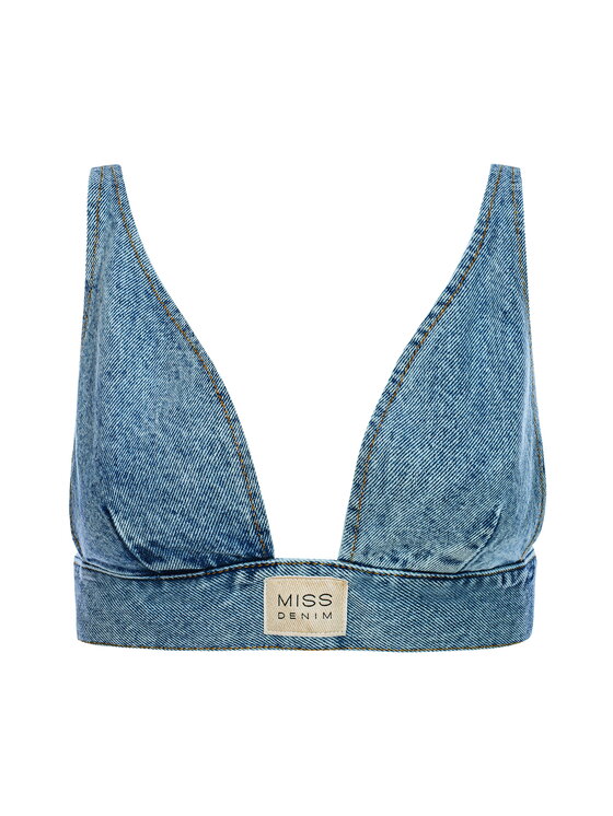 MissDenim MissDenim Biustonosz top Denim Top Niebieski Basic Fit