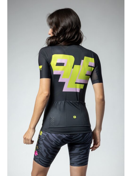 Alé Cycling Alé Cycling Koszulka rowerowa PR-E Sauvage Czarny Fitted Fit