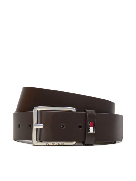 Tommy Jeans Tommy Jeans Moški pas Tjm Flag Leather 4.0 AM0AM12420 Rjava