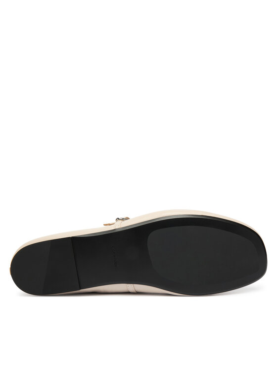 Calvin Klein Calvin Klein Balerini Oblique Ballerina Mj Lth Hdw HW0HW02847 Écru