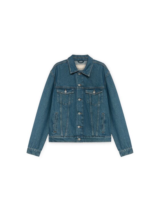Trussardi Trussardi Płaszcz zimowy R4048000023N0DK Turkusowy Regular Fit