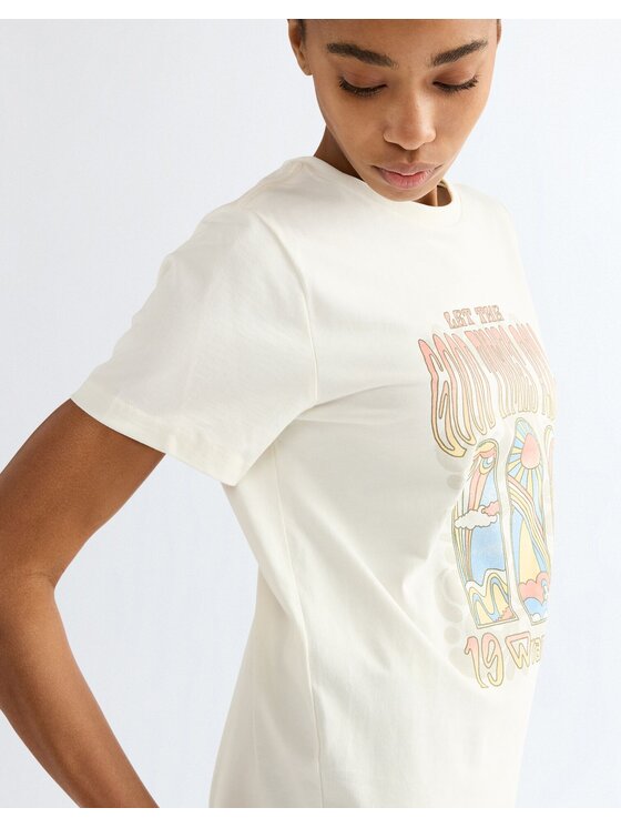 Wrangler Wrangler T-Shirt SHRUNKEN BAND TEE Biały Slim Fit