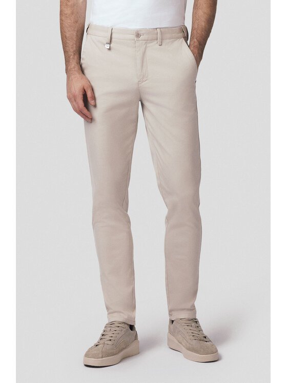 Lancerto Lancerto Chinosy Mikkeli SP082125000011 Beżowy Slim Fit