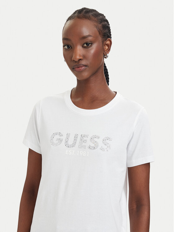 Guess Guess Тишърт W6GI15 K3035 Бял Regular Fit