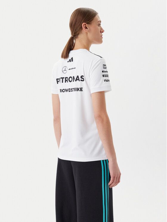 adidas adidas T-Shirt Mercedes - AMG Petronas Formula One Team JX5799 Biały Regular Fit