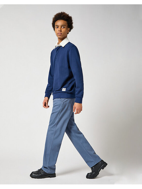 Wrangler Wrangler Polo POLO SWEATSHIRT Blu Regular Fit