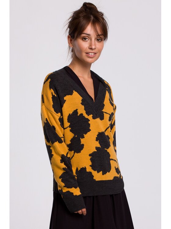 BeWear Damski Sweter, rozmiar S/M, Żółty, bk056