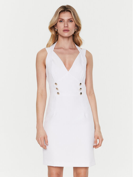 Guess Guess Vsakodnevna obleka Amanda W3GK52 WB4H2 Bela Slim Fit
