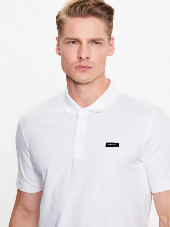 Calvin Klein Calvin Klein Поло K10K111196 Білий Regular Fit